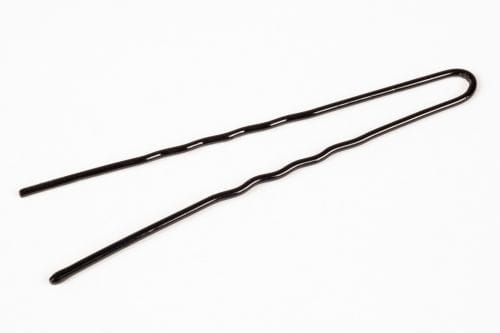 Waved hairpin 4,5cm - black / 250g