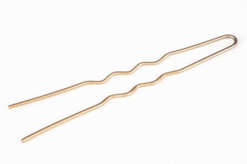 Waved hairpin 6,5cm - gold / 500 g