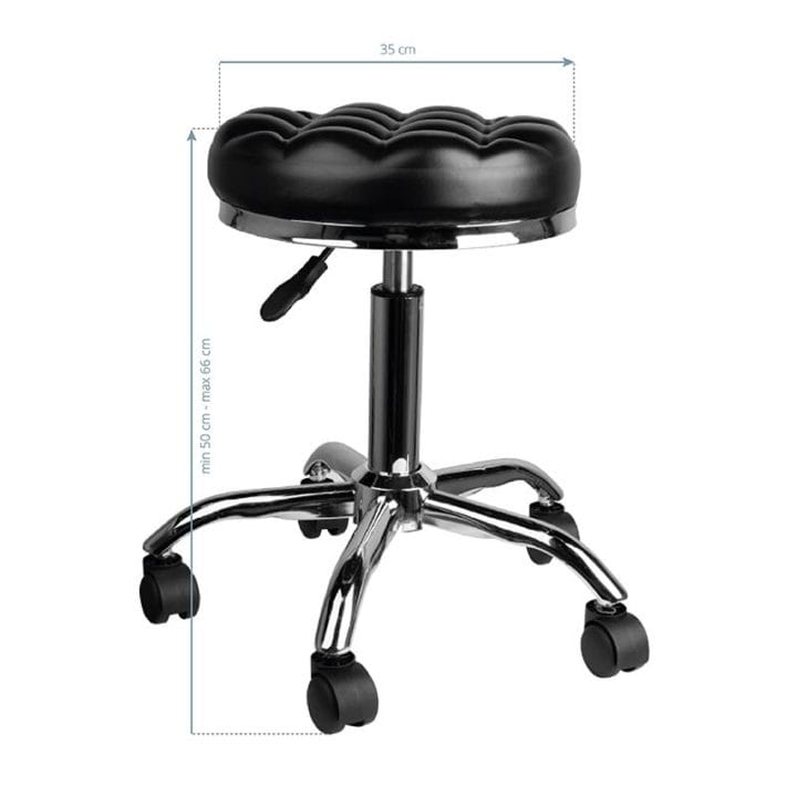 COSMETIC / HAIRDRESSING Stool AM-302 Pillow Black