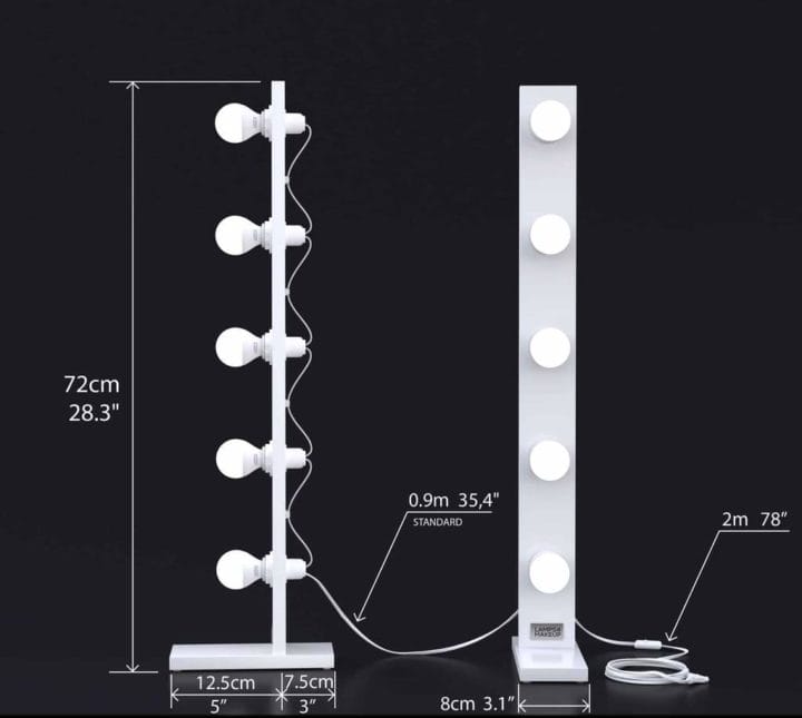 Premium 5+5 Make-up lamp White - Image 2